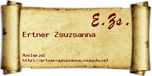 Ertner Zsuzsanna névjegykártya